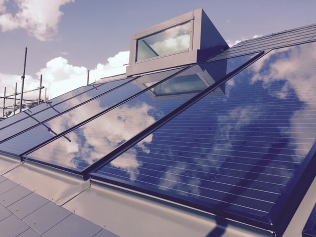 Solar Panels Reflecting the Sky