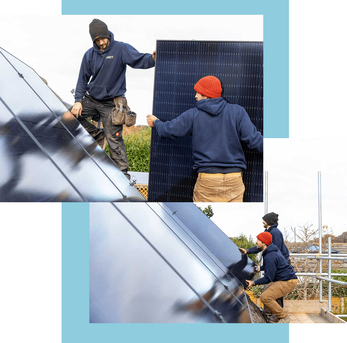 solar engineers at work