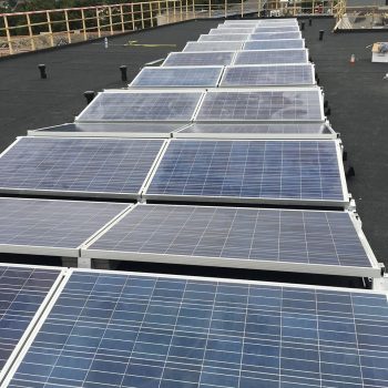 flat roof solar panel installation