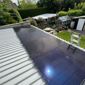 solar pv panels on flat garage roof
