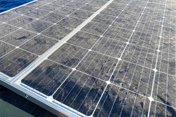 dusty solar panel