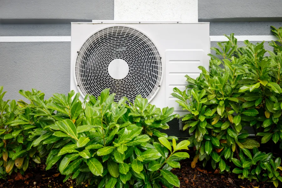 Air Source Heat Pump on a Building