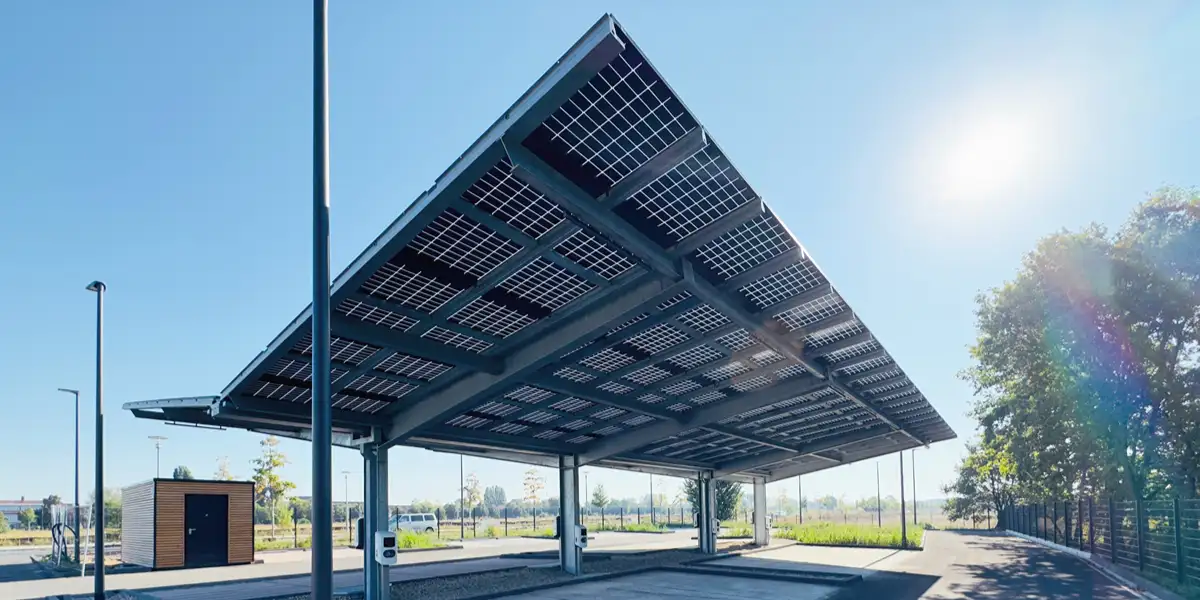 Solar canopy car parking